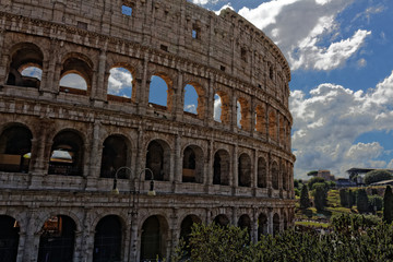 Fototapeta na wymiar Colosseum in Rome, Italy at sunny day