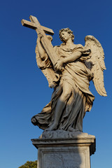 Monument of angel holding the cross