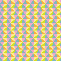 Obraz premium Seamless abstract colorful triangle pattern background, vector illustration