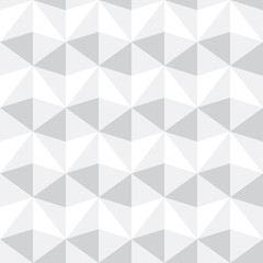 Seamless abstract gray and white triangle pattern background, vector illustration