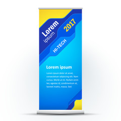 Roll up banner blue color