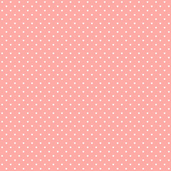 Pink pastel heart shape retro design polka dots background, seamless square tile