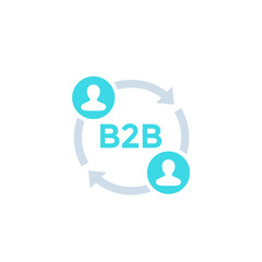 b2b icon, business to business concept