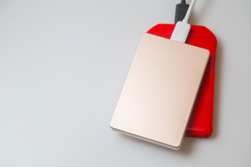 External Hard Drive isolated on white background