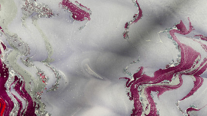 Decorative gray and purple marbled paper