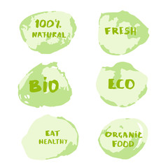 Set of Organic banner. Vector illustration.