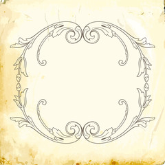 Vector baroque of vintage elements for design. 