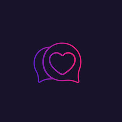 dating logo for apps and web, vector