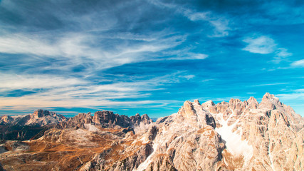 Autumn trekking in the alpine Pusteria valley