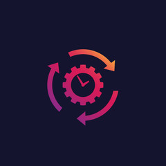 productivity and efficiency icon, vector