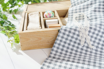 ライフスタイル テラスで裁縫