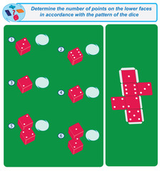 Logical task. Determine the number of points on the lower faces