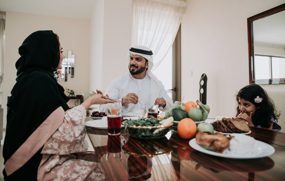 Arabic happy family lifestyle moments at home