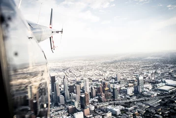 Keuken spatwand met foto Los angeles aerial view from helicopter © oneinchpunch
