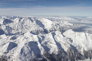 Fototapeta premium Ballonfahrt in den Alpen