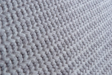 knitted scarf close-up beige knitted fabric yarn wool acrylic cotton natural thread close-knit vintage background for decoration hand-made background made by hand