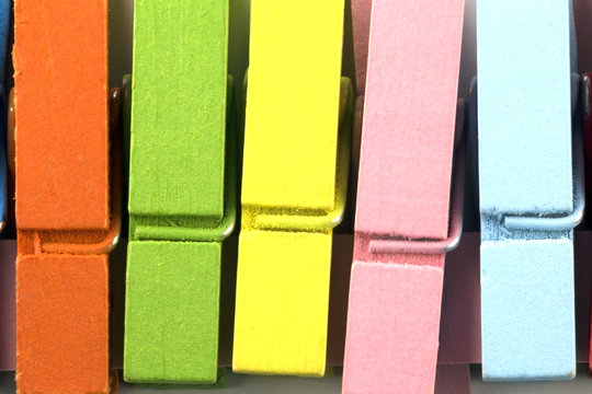 Mollette in legno colorate