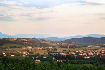 Obraz premium beautiful italian landscape, panoramic view from Rosazzo, Udine