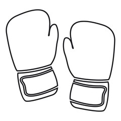 Vector illustration boxing gloves icon