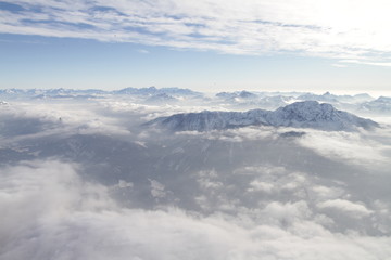 Obraz na płótnie Canvas Ballonfahrt in den Alpen 