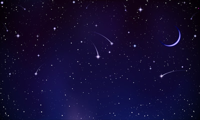 Obraz na płótnie Canvas a mysterious night sky with comets