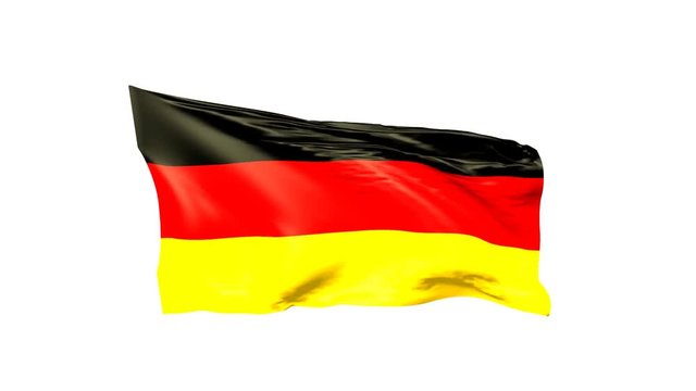 Deutsche Flagge im Wind, 3d Animation