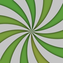 Green radial funky wheel round central converging design image