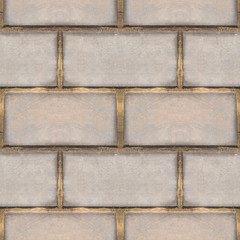 Seamless photo texture of concrete walkway bricks