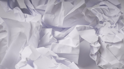 Obraz premium zmięty papier na białym stole