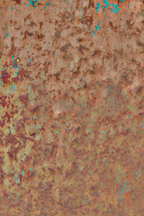 old rusty metal background texture with paint leftovers