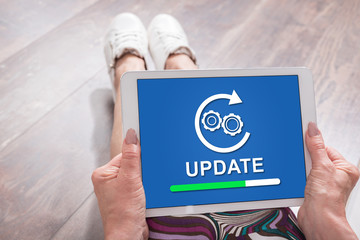 Update concept on a tablet