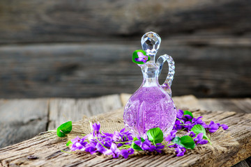 Produkte aus Veilchen - Viola; Duftveilchen; Blüten; Kräuter; Naturheilkunde; Medizin;...