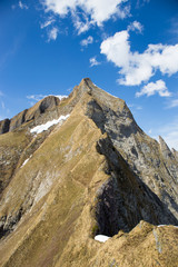 On the edge of the ridge - pathway to the summit