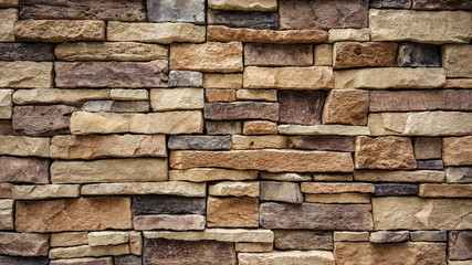 natural stone brick wall texture background - Powered by Adobe