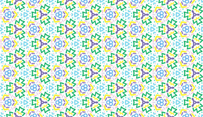 Design for printing on fabric, textile, paper, wrapper, scrapbooking. Authentic geometric background  in repeat.