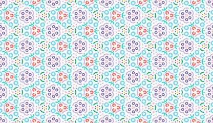 Design for printing on fabric, textile, paper, wrapper, scrapbooking. Authentic geometric background  in repeat.