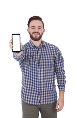 showing the mobile' white screen