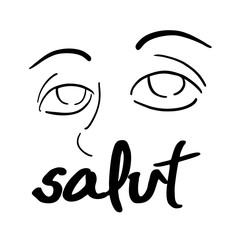 Hello message in french