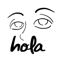 Hello message in spanish