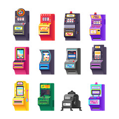 Set slot machine, electronic virtual game with making points, bonuses.
