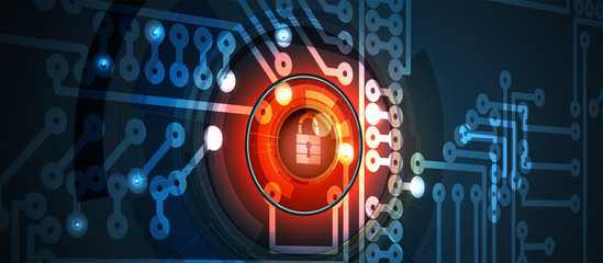 Cyber security and information or network protection. Future technology web services for business and internet project