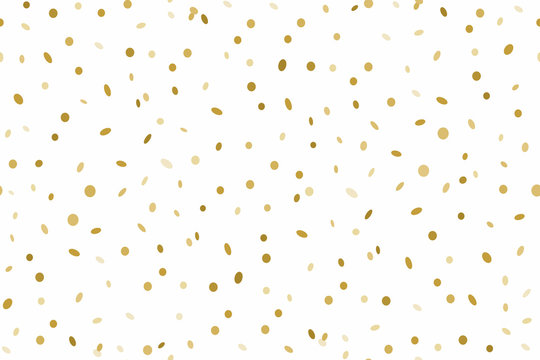 Seamless pattern of Golden confetti isolated on white background