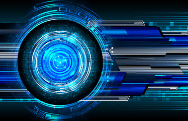 binary circuit board future technology, blue eye cyber security concept background, abstract hi speed digital internet.motion move blur. pixel vector