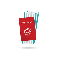 air ticket with passport illustration