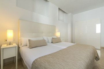 Fototapeta na wymiar Comfort bedroom in luxury style.