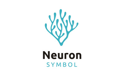 Neuron Nerve Cell or Coral Seaweed logo design inspiration