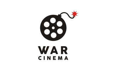 Film Reel Bomb for Movie Cinema Creative Productions logo design inspiration