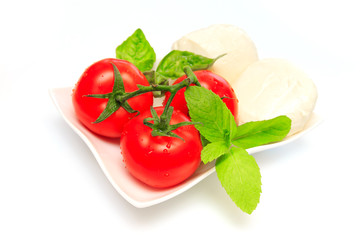 Mozzarella With Tomato And Basil