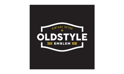 Vintage Classic Retro Badge Fashion Brand Label logo design inspiration