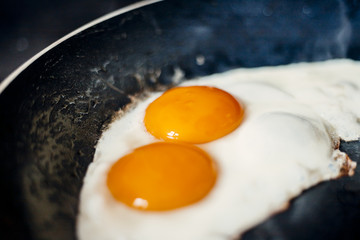 Fried egg in a pan
